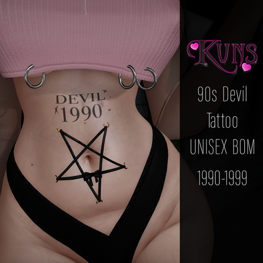 KUNS 90s Devil Tattoo