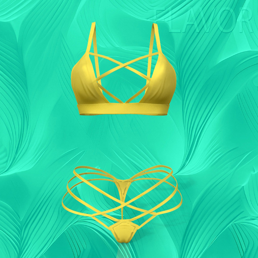 Yellow Curves Waifus Bikini