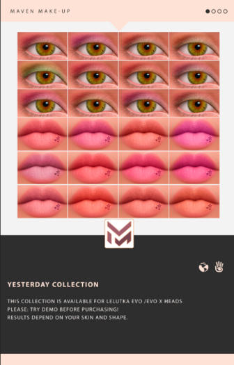 .: MAVEN :. YESTERDAY HD EYESHADOW & LIPSTICKS FATPACK