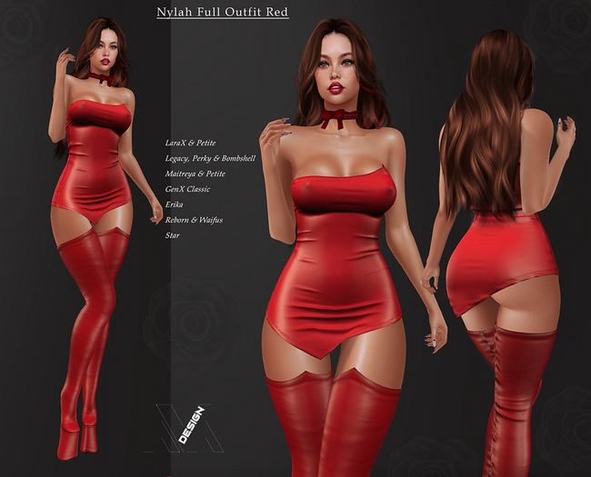Ava Design/Nylah Full Outfit Red!