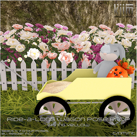 KJim: Ride-a-Long Wagon Pose & Prop - Spring Yellow