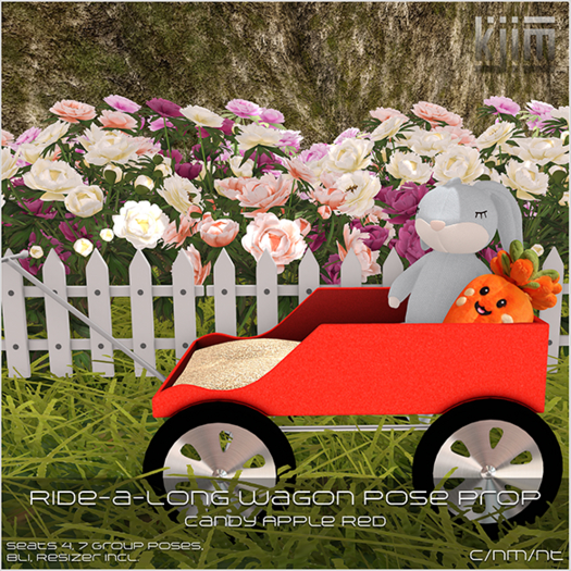 KJim: Ride-a-Long Wagon Pose & Prop - Red