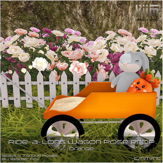 KJim: Ride-a-Long Wagon Pose & Prop - Orange