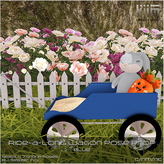 KJim: Ride-a-Long Wagon Pose & Prop - Blue