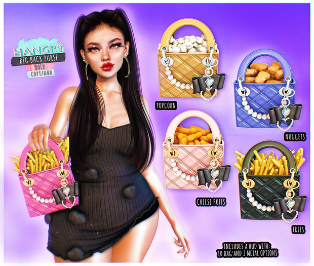 Hangry - Big back purse - Popcorn