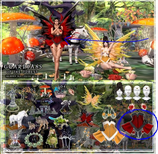 [SD} SUGAR DOLLS - Guardians of The Forest - 27 CORSET (RARE)