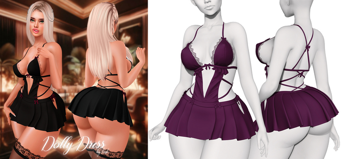 Lush - Dolly Dress Merlot