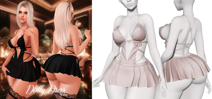 Lush - Dolly Dress Nude