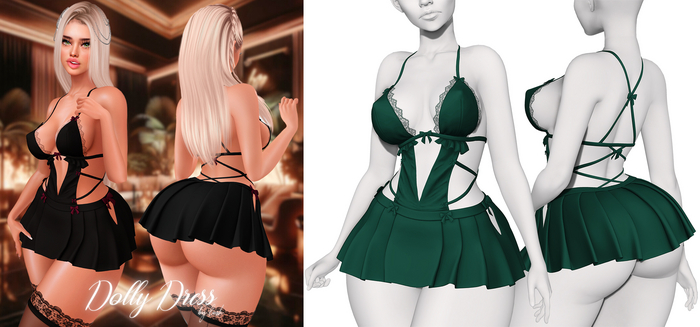 Lush - Dolly Dress Emerald