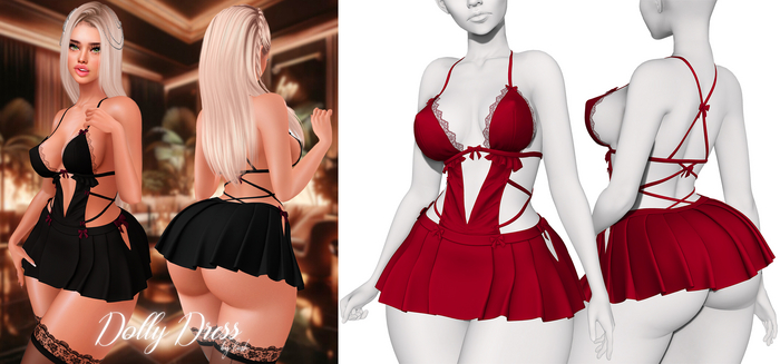 Lush - Dolly Dress Cherry
