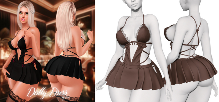 Lush - Dolly Dress Brown