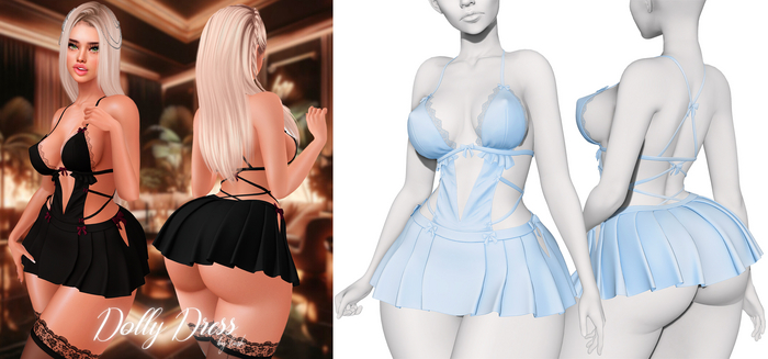 Lush - Dolly Dress Baby Blue