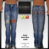 Karma - Jeans Blue Antik with sculpted cuffs