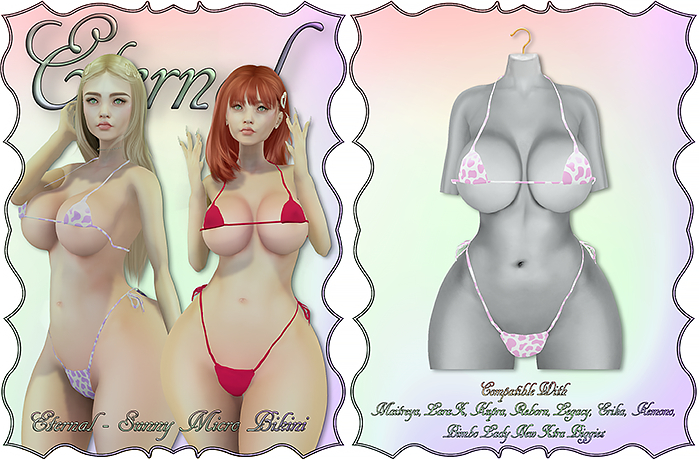 Eternal - Micro Bikini - Strawberry Cow Print