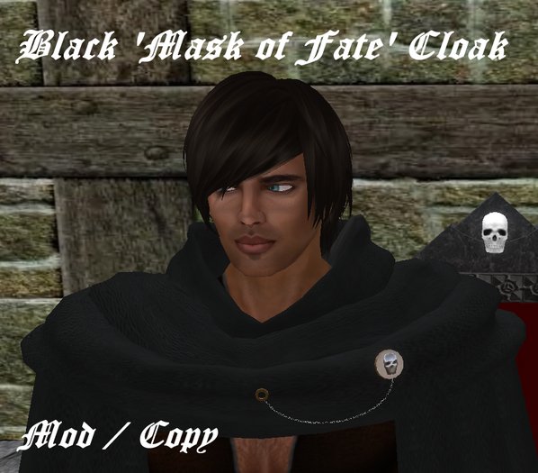 Men's "Mask of Fate" in Black w/ Hood