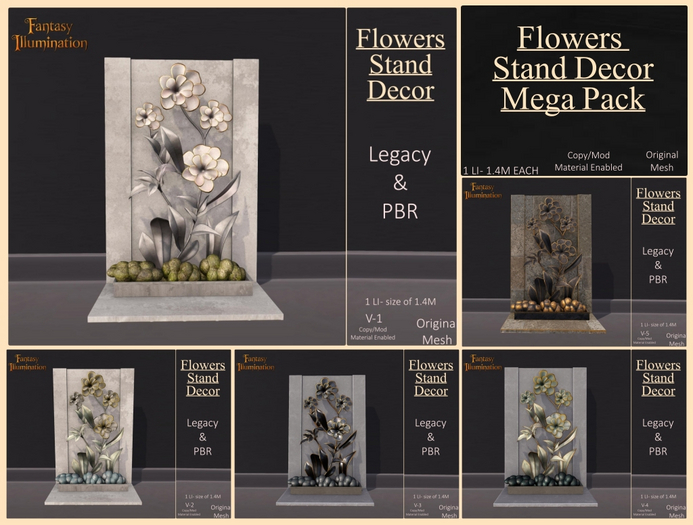 Flowers Stand Decor Mega Pack