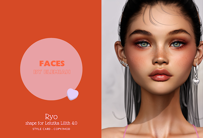 Faces by Elemiah - Ryo shape for Lelutka Lilith 4.0