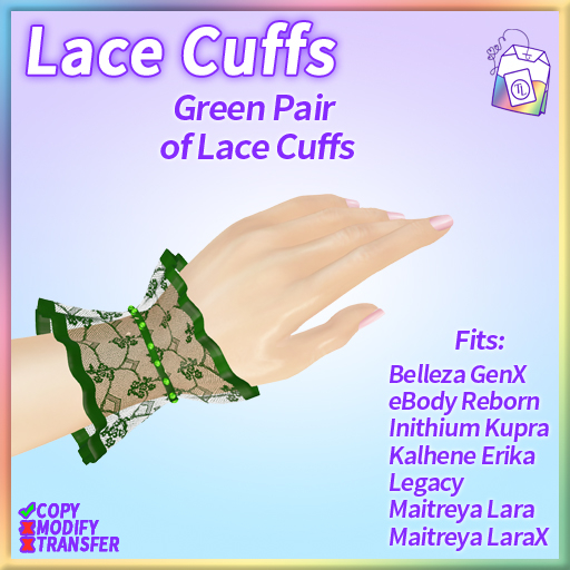 ~TL~ Lace Cuffs Green
