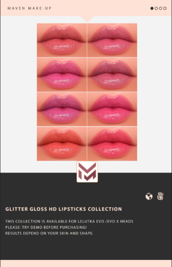 .: MAVEN :. GLOSS GLITTER HD LIPSTICKS COLLECTION
