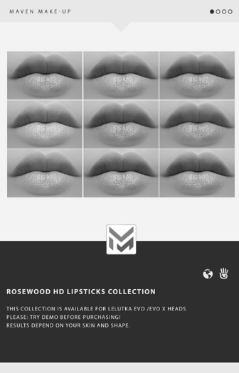 .: MAVEN :. ROSEWOOD HD LIPSTICKS LEL EVO/ EVO X DEMO