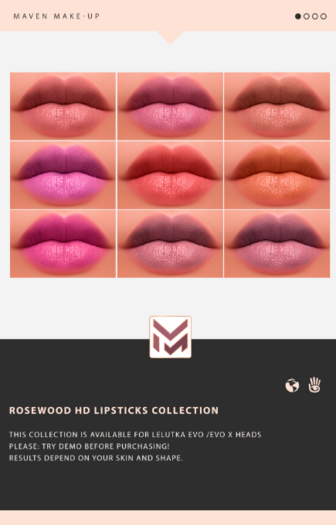 .: MAVEN :. ROSEWOOD HD LIPSTICKS LEL EVO/ EVO X