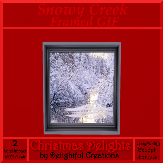 Snowy Creek, Framed Gif, Animated