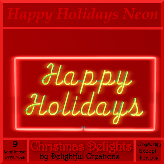 Happy Holidays in Neon