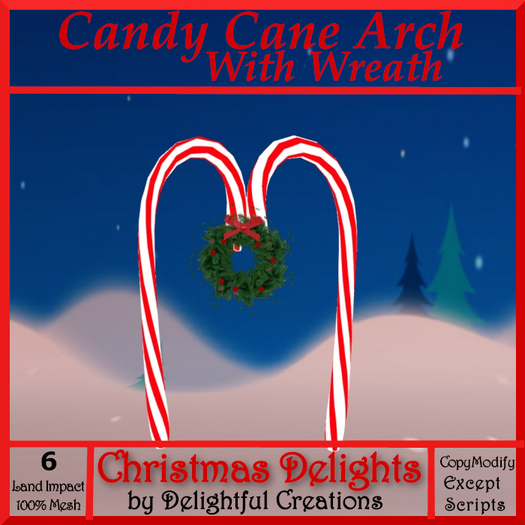 Candy Cane Arch With Wreath