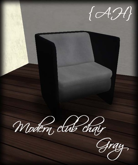 {AH} Modern Club Chair - Gray - Boxed