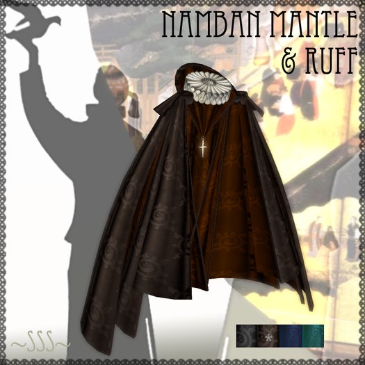 ~SSS~ Namban mantle & Ruff - dark brown <resizable>