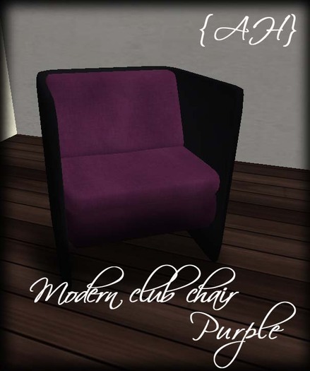 {AH} Modern Club Chair - Purple - Boxed