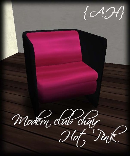 {AH} Modern Club Chair - Hot Pink - Boxed