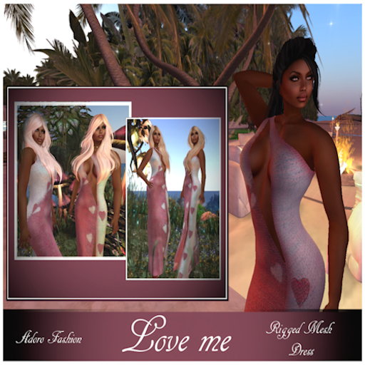 Love me Heart  Dress Rigged Mesh 