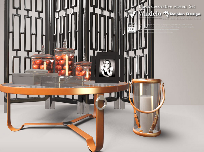 [vandelo] Black Decorative Screen  Set