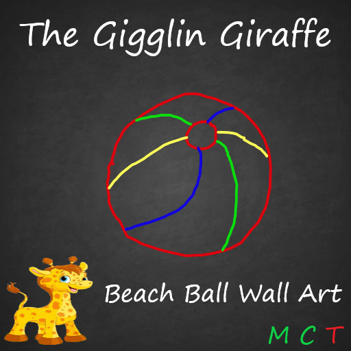*GG*  Beach Ball Wall Art (Bagged)