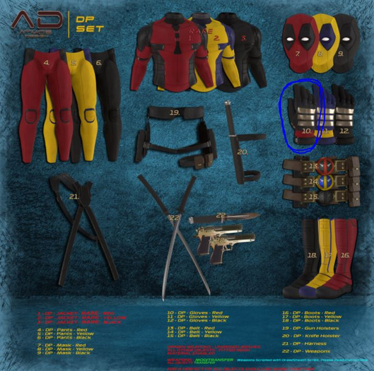 [AD] ATMOS DESIGN - DP - 10 GLOVES RED (KARIO)