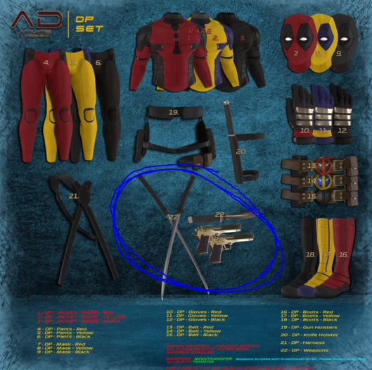 [AD] ATMOS DESIGN - DP - 22 WEAPONS Black (KARIO)