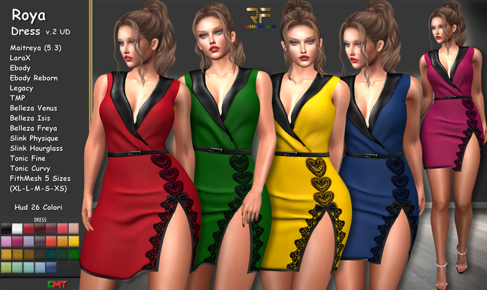 R.F. - Roya Dress v2 UD. With hud 26 Colors
