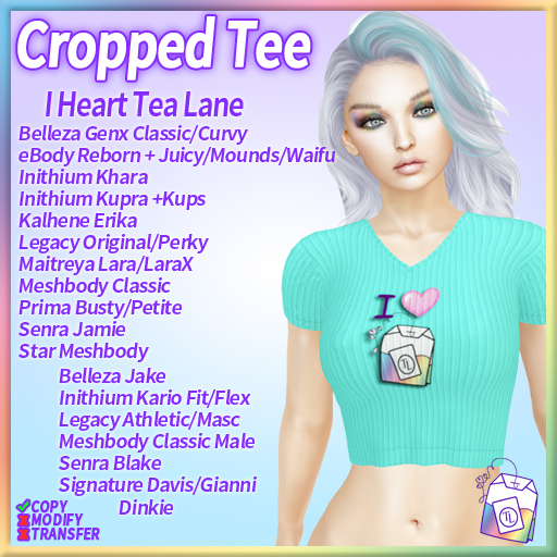 ~TL~ I Heart Tea Lane Cropped Tee 2.0