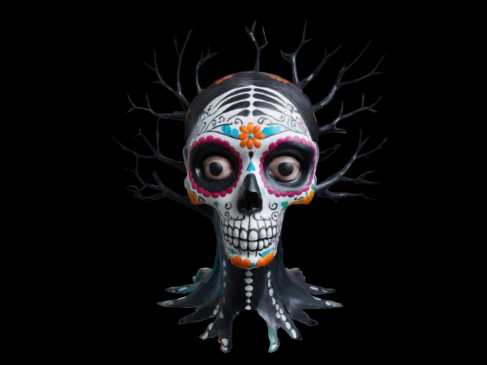 HB: Sugar Skull Tree Statue FuLL PERM