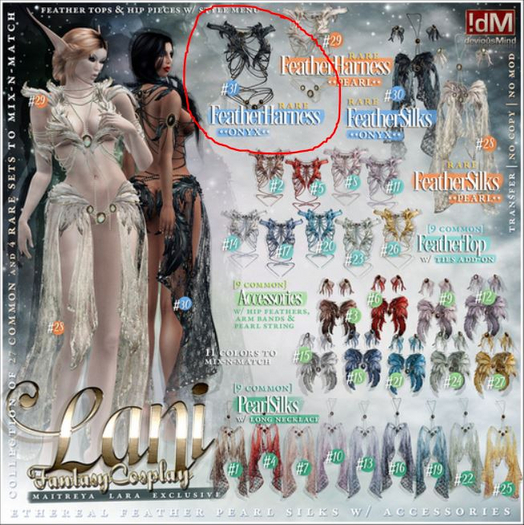 !dM deviousMind - Lani - 31 **ONYX** FeatherHarness (RARE)