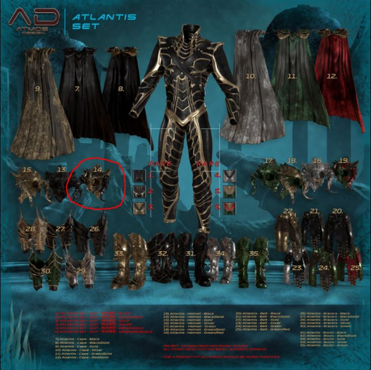 [AD] ATMOS DESIGN - Atlantis - 14 Helmet Black-Gold