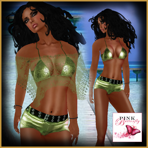 Cape Coral olive - Pink Butterfly