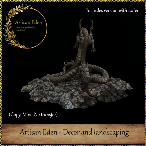 Dragon on rock 