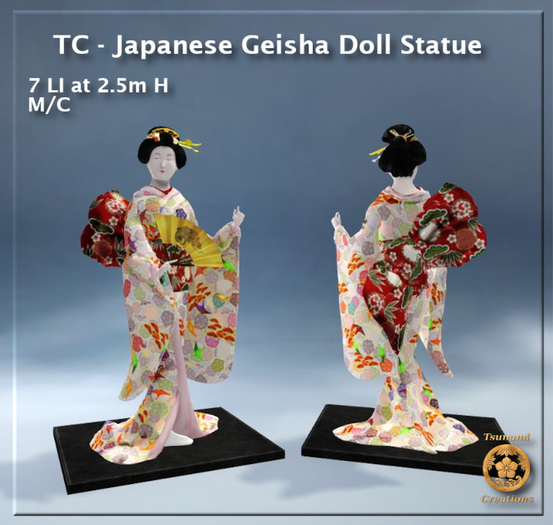 TC - Japanese Geisha Doll Statue
