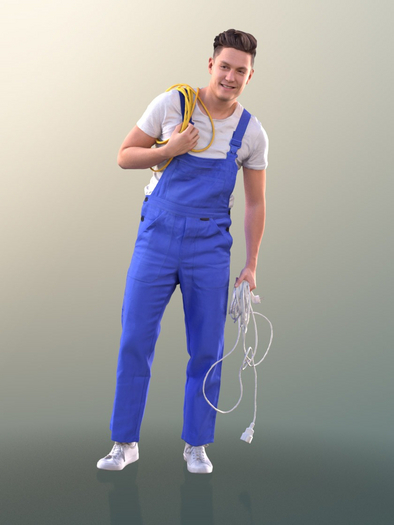 3D Mesh Full Prime 3D PEOPLE_m_Dan_100K