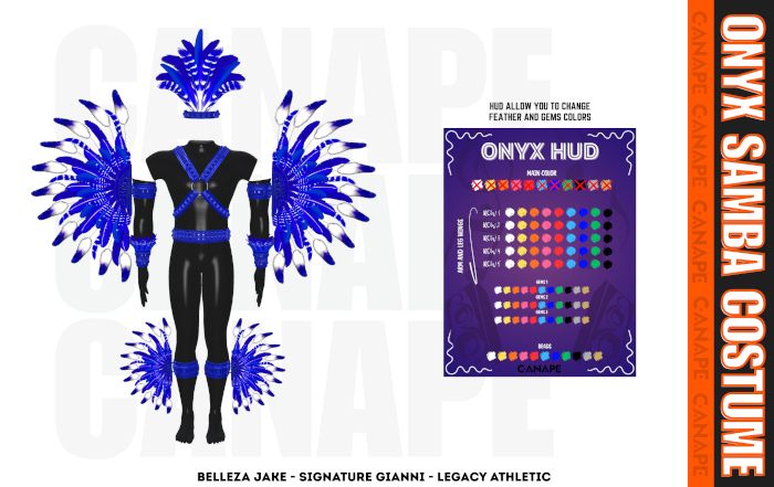 [Canape] Onyx Samba Costume - BLUE