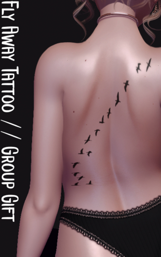 {Absolutely You} Fly Away / / Back Tattoo / / Group Gift
