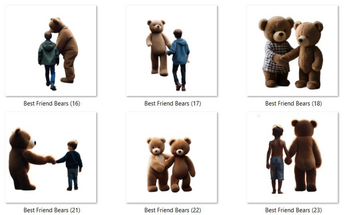 FREE   28 Best Friend Bear alpha cut textures