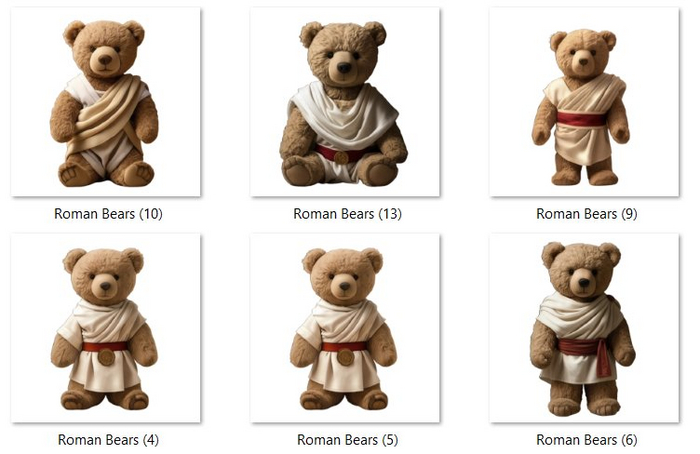 FREE set 13 Roman Bear alpha cut textures